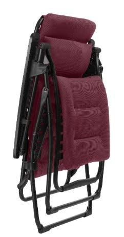HomeRoots Metal, Other 27.5' X 32.7' X 46' Bordeaux Powder Coated Recliner